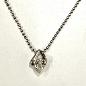 Pt850 0.3ct ダイヤモンド付きネックレス